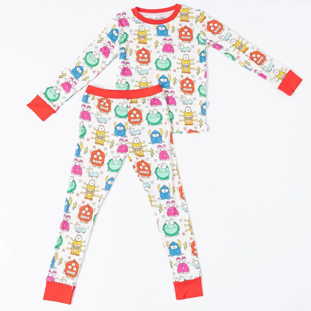 • Monsters Unite • ‘Sleep Tight’ Two-Piece Bamboo Pajama and Playtime Set