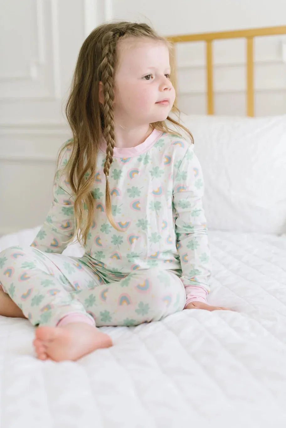 2 Piece Bamboo Pajama Set in Lucky