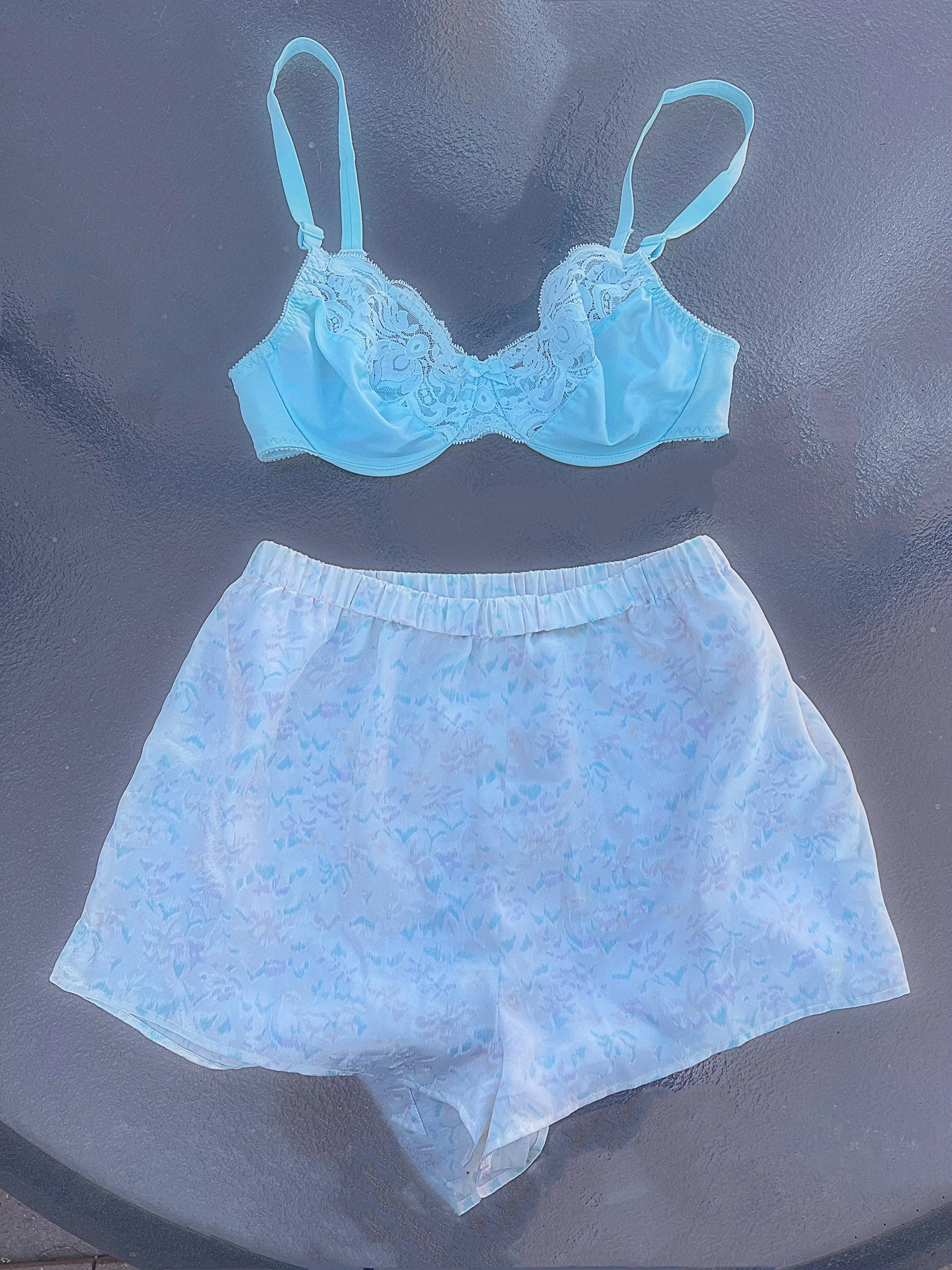 80’s Satin & Lace Set