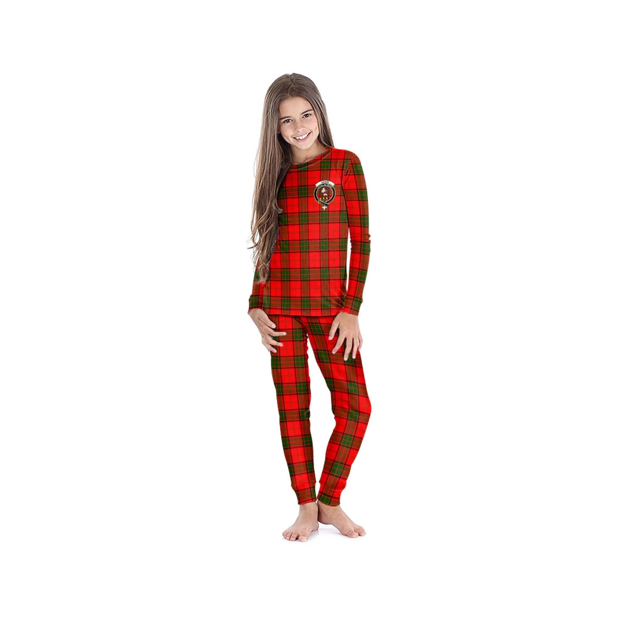 Adair Tartan Pajamas Family Set with Family Crest