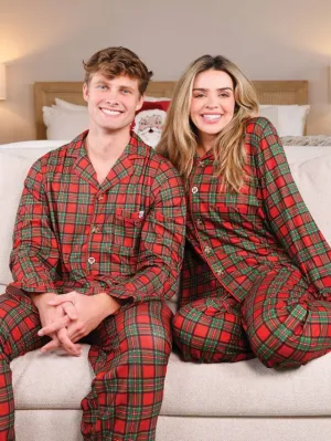 Adult Womens Holiday Plaid Pajama Set