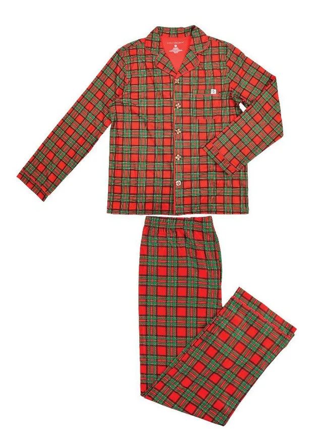 Adult Womens Holiday Plaid Pajama Set