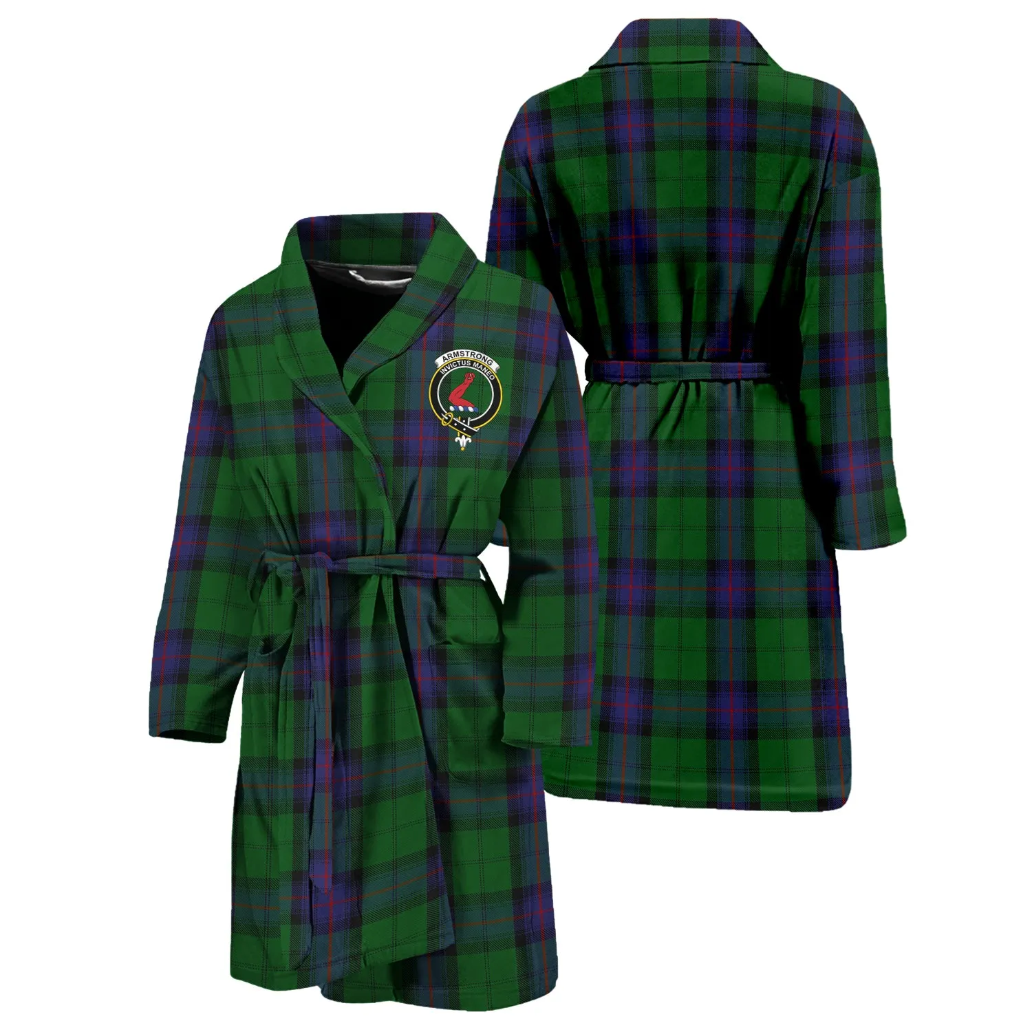 Armstrong Tartan Bathrobe with Family Crest