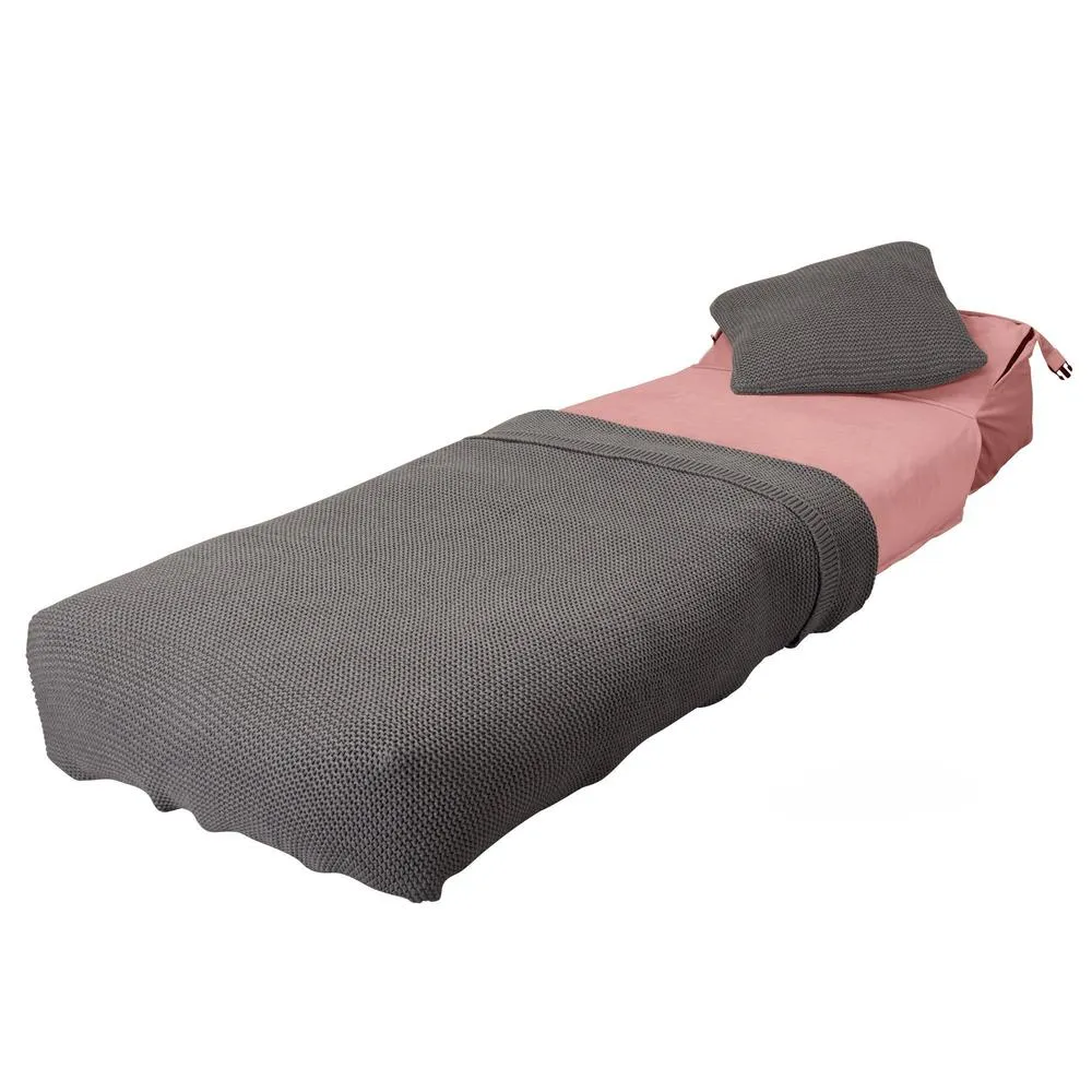 Avery Futon Chair Bed Single - Velvet Rose Pink