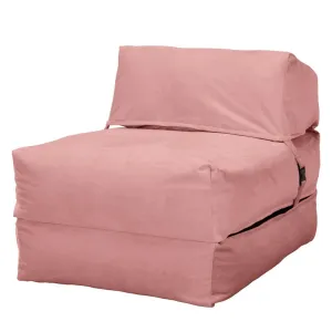 Avery Futon Chair Bed Single - Velvet Rose Pink