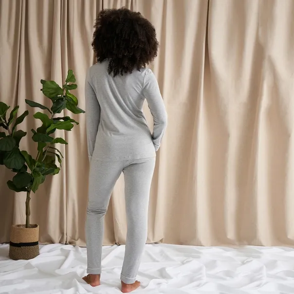 Bamboo Pajama Set in Grey Marl