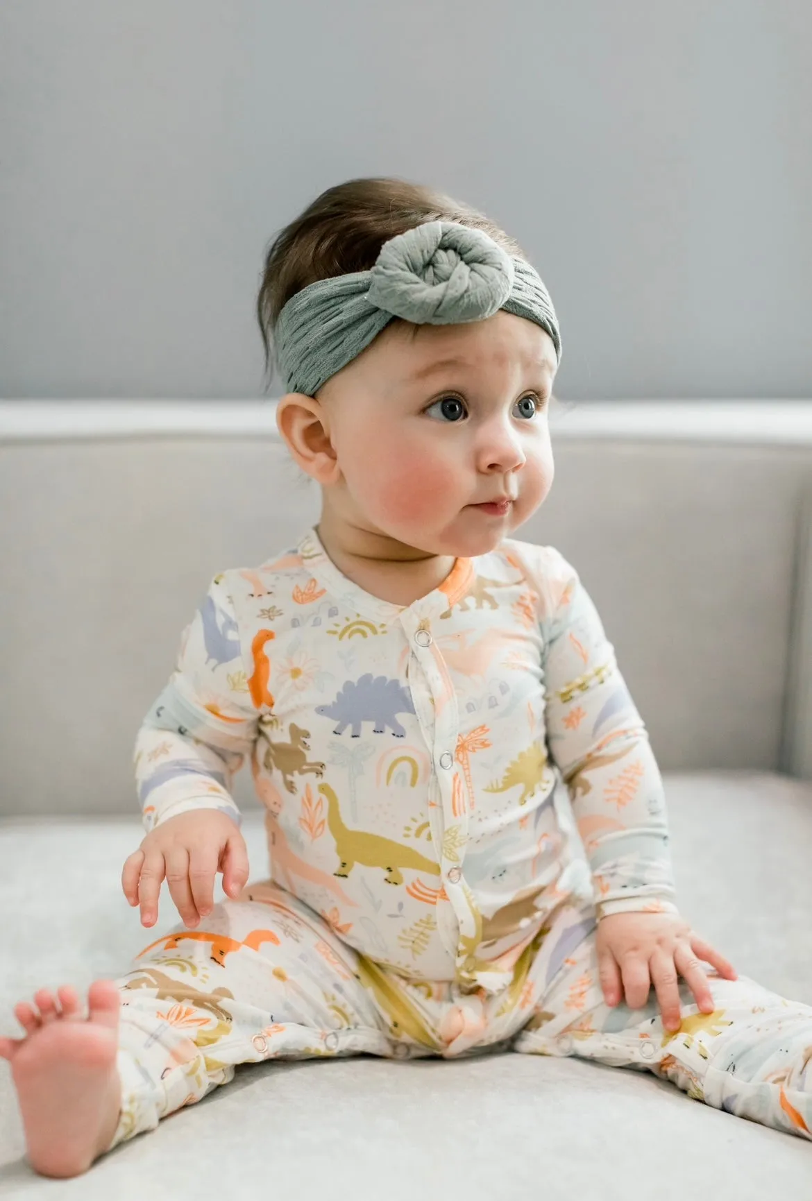 Bamboo Unisex Baby Snap Pajama  in Dainty Dino