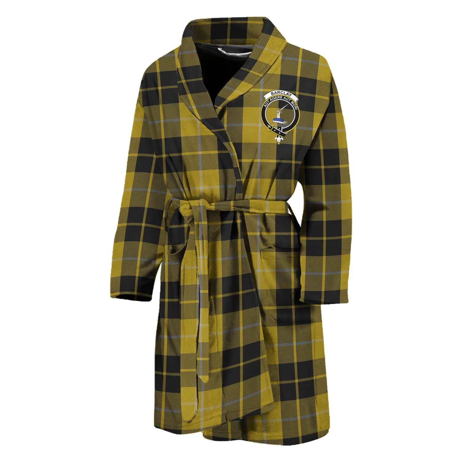 Barclay Dress Tartan Bathrobe with Family Crest