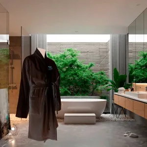 Bathrobe 100% Hemp Black | Hospitality