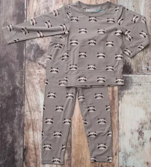 Bestaroo Grey Raccoon 2pc Pajama Set