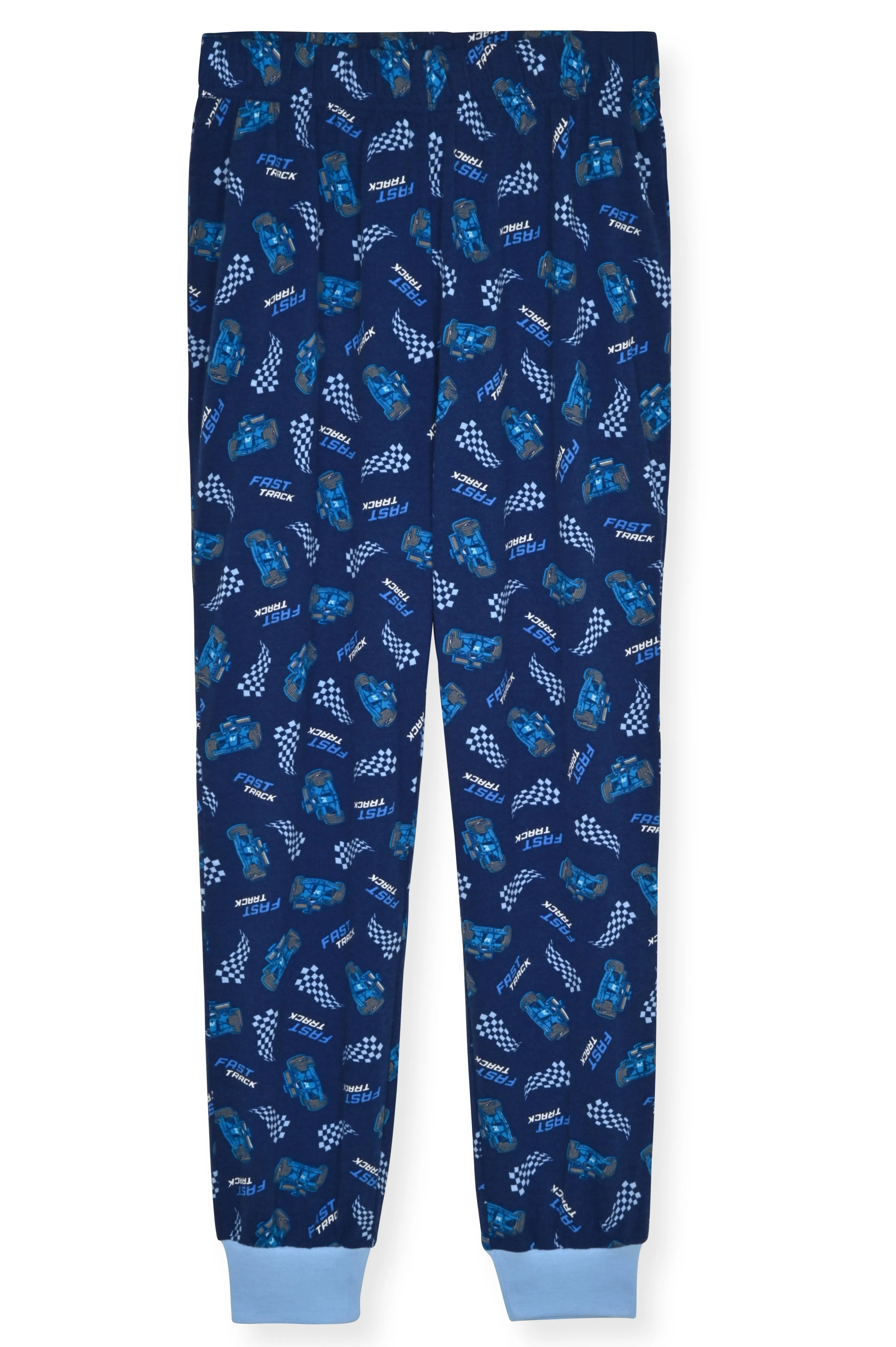 Boys 2-Piece Short-Sleeve Jersey Pajama Pants Set- Fast Track.