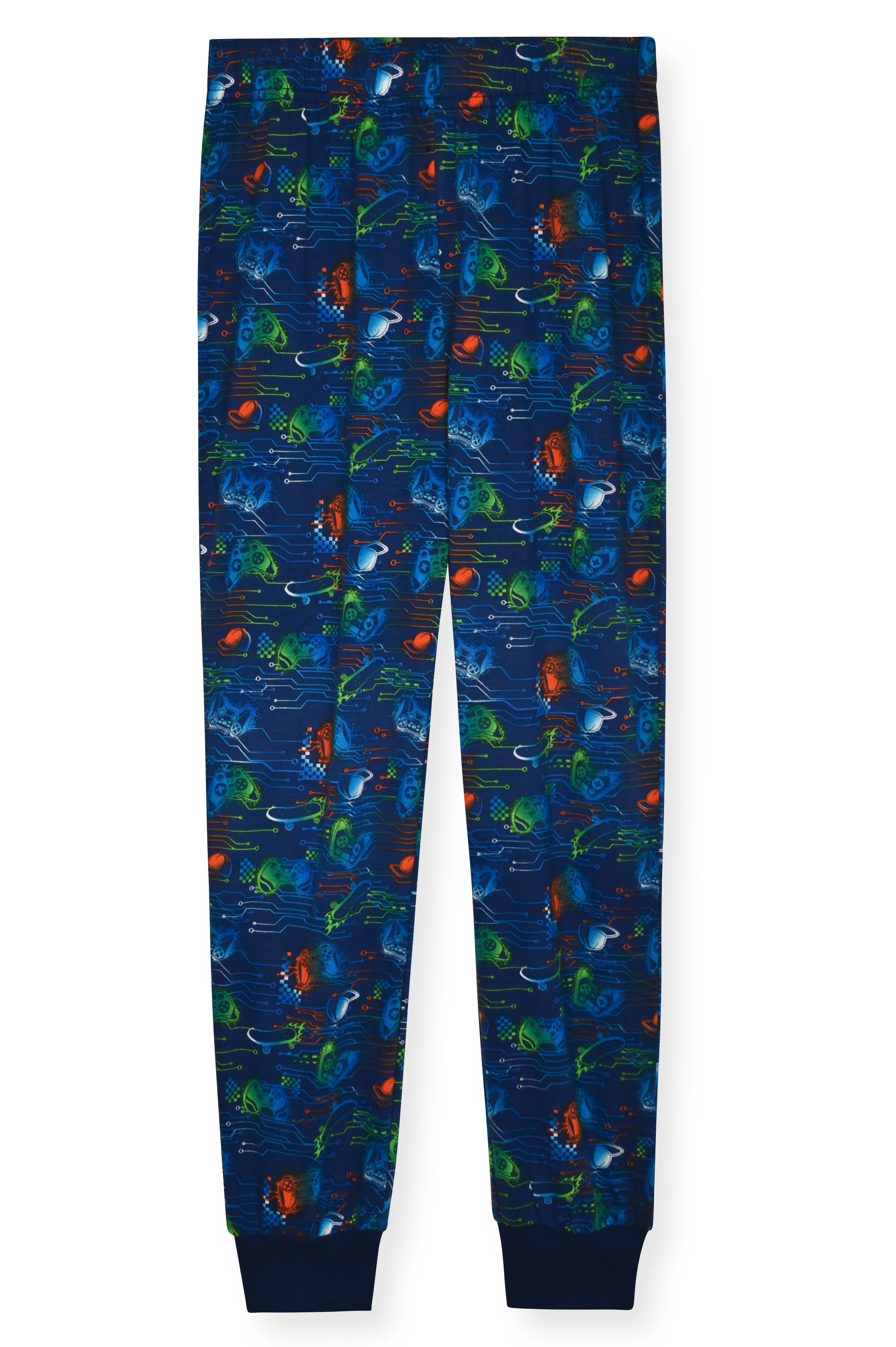 Boys 2-Piece Short-Sleeve Jersey Pajama Pants Set- Gamer.