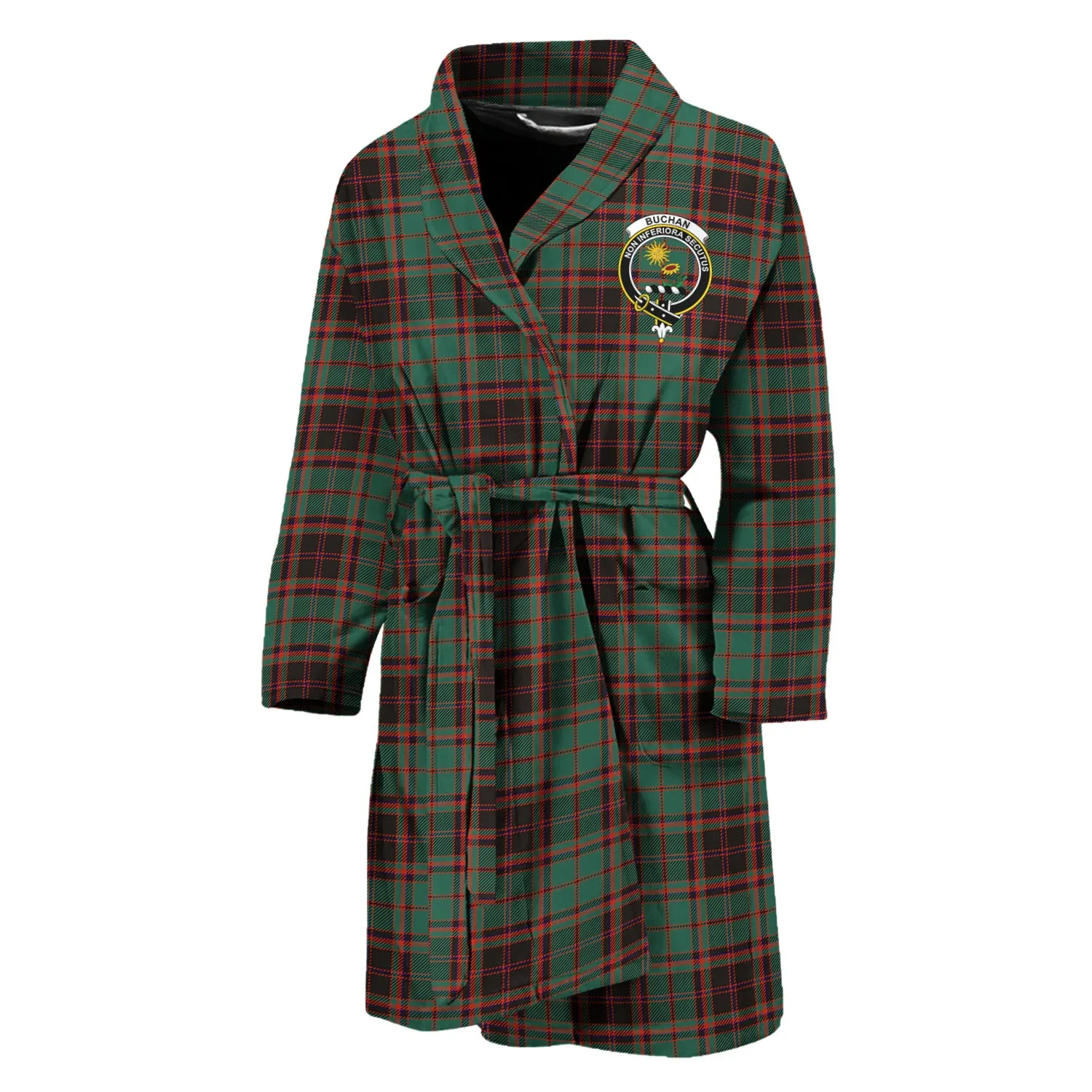 Buchan Ancient Tartan Bathrobe with Family Crest