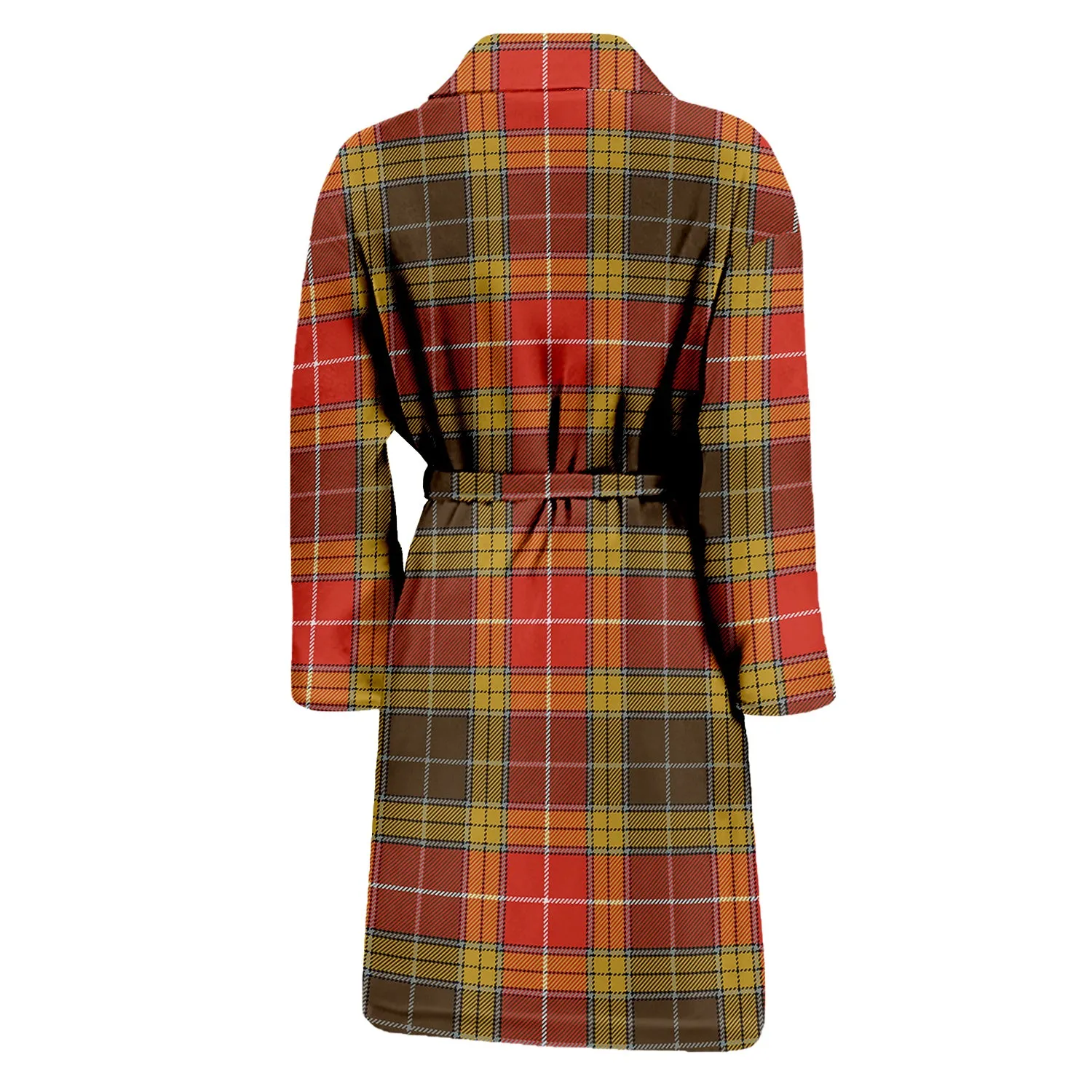 Buchanan Old Set Weathered Tartan Bathrobe with Family Crest