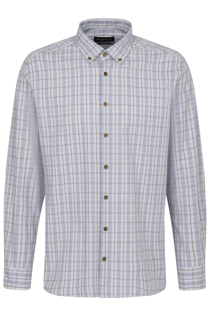 Bugatti - Botton Down Shirt, Check, Blue