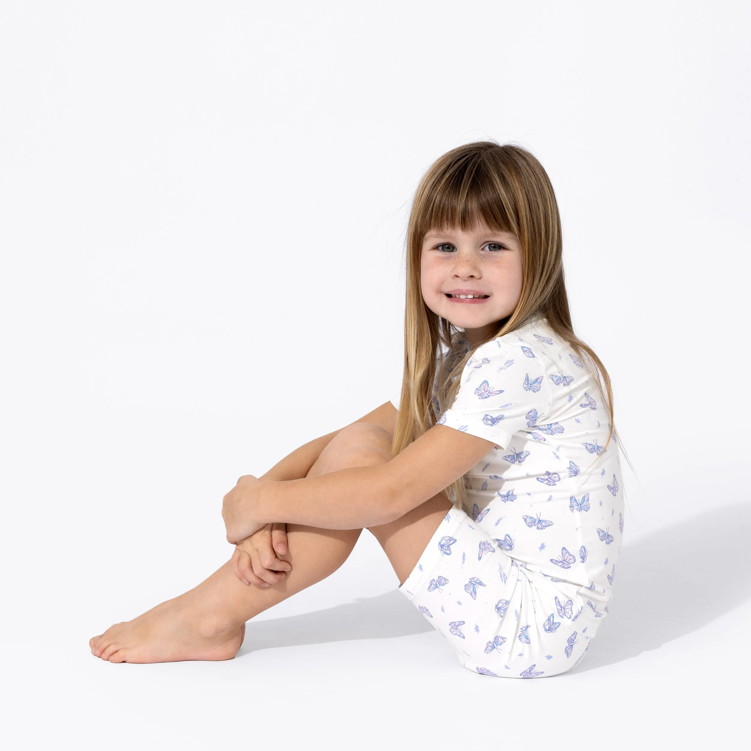 Butterfly Bamboo Kids Pajama Short Set