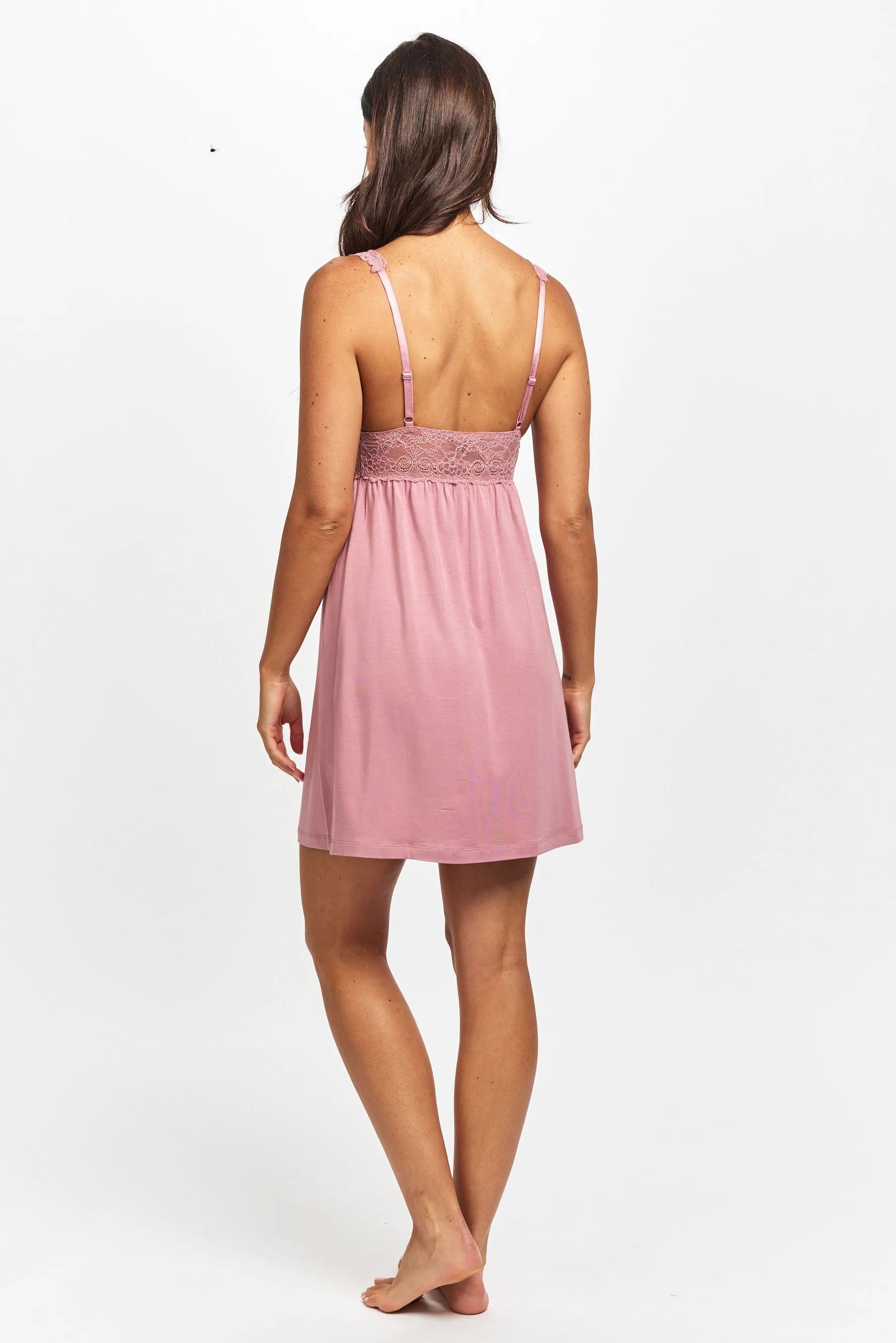 Butterfly Short Nightdress Mulberry