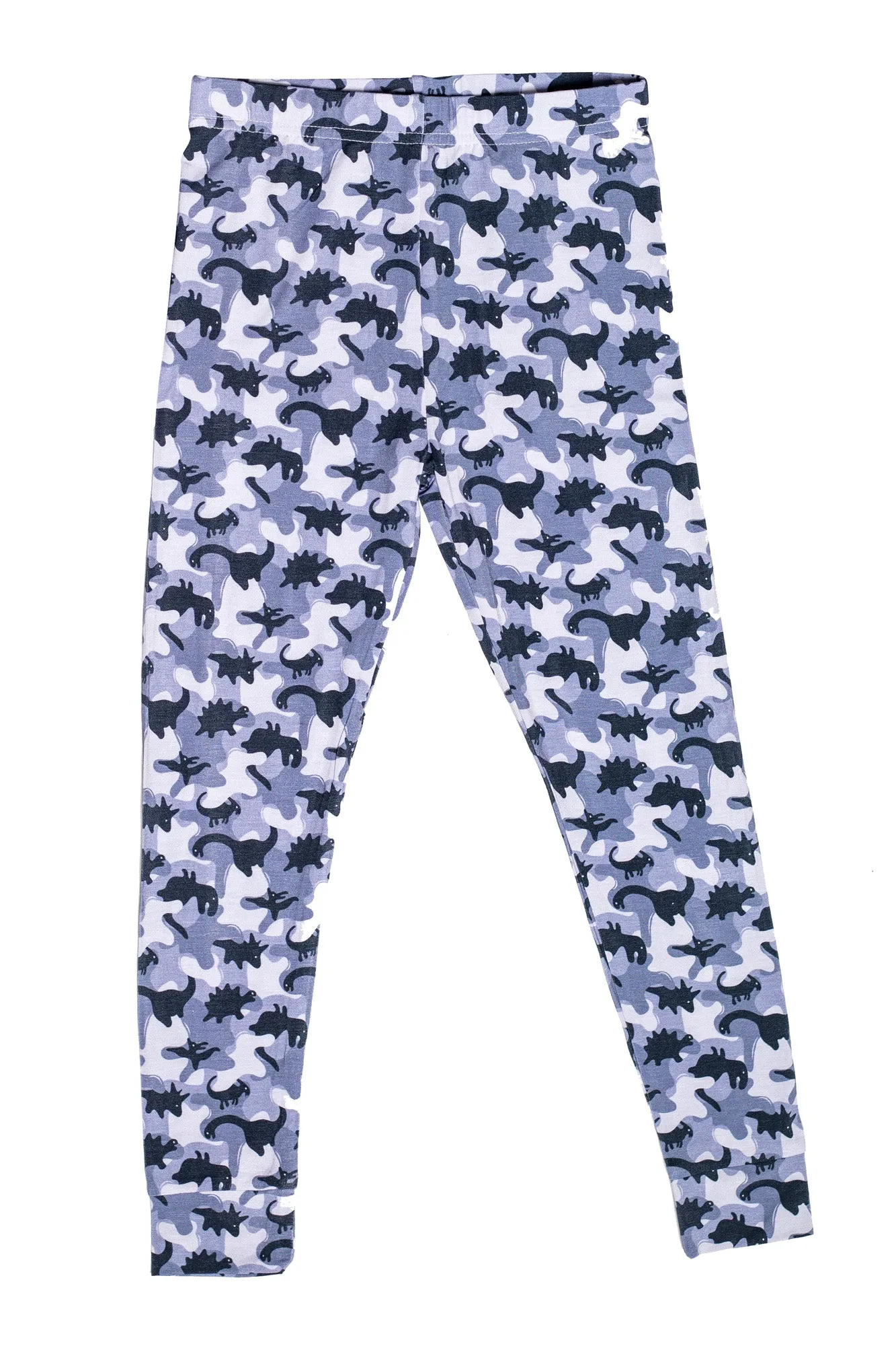 Camo Dinosaur Bamboo Pajamas Short Sleeve Set