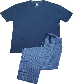 Chaps - Mens Short Sleeve Jersey Knit 2 Piece Pajama Sleep Set