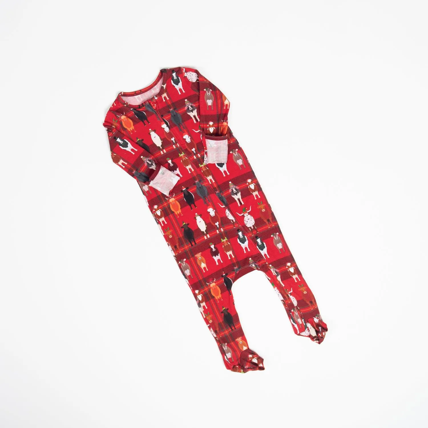 Christmas Cow Baby Bamboo Pajamas