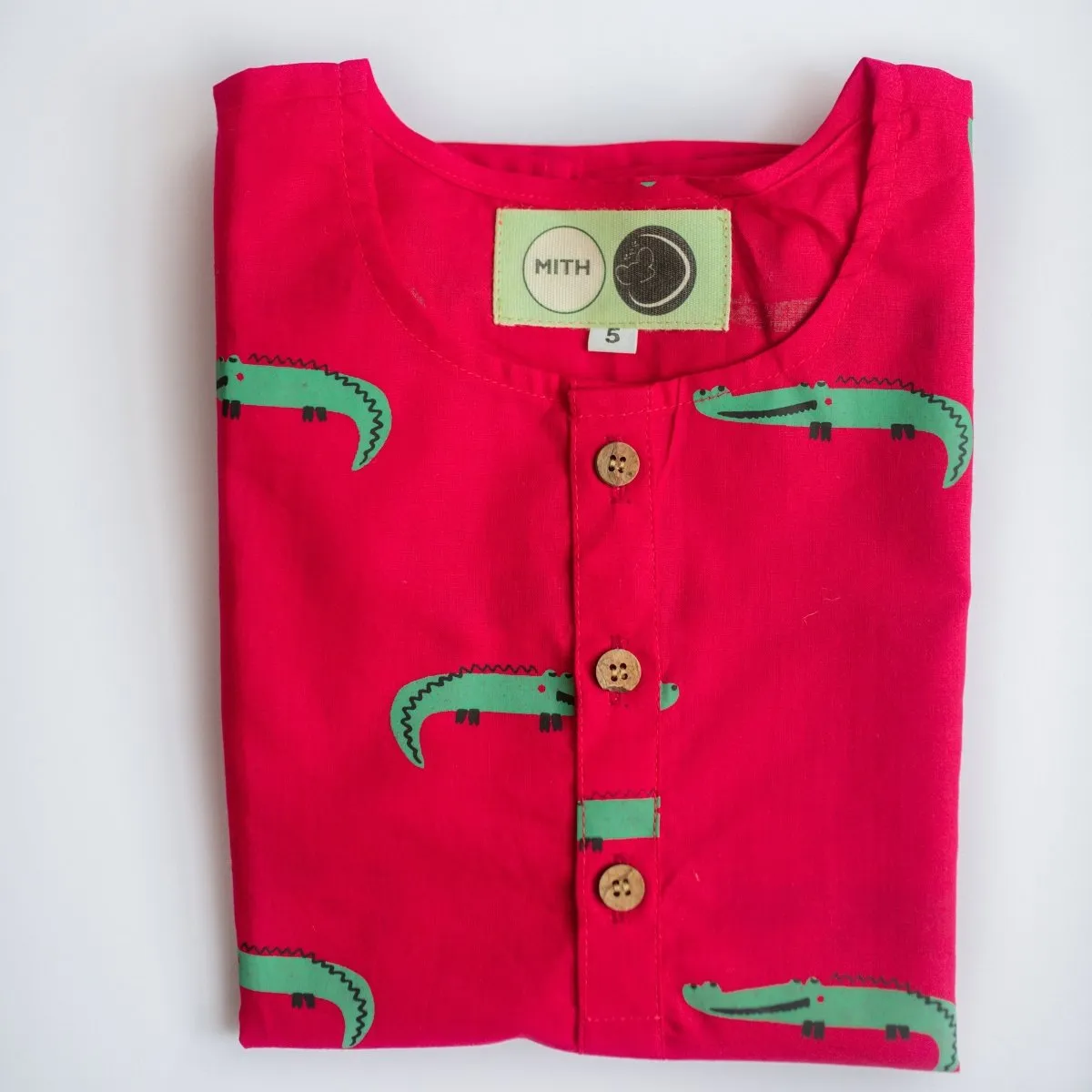 Christmas Crocodile- Unisex Kids Cotton Nightwear