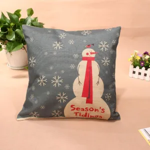 Christmas Cushion Cover Throw Pillows Case Cotton Linen Tree New Year Decor