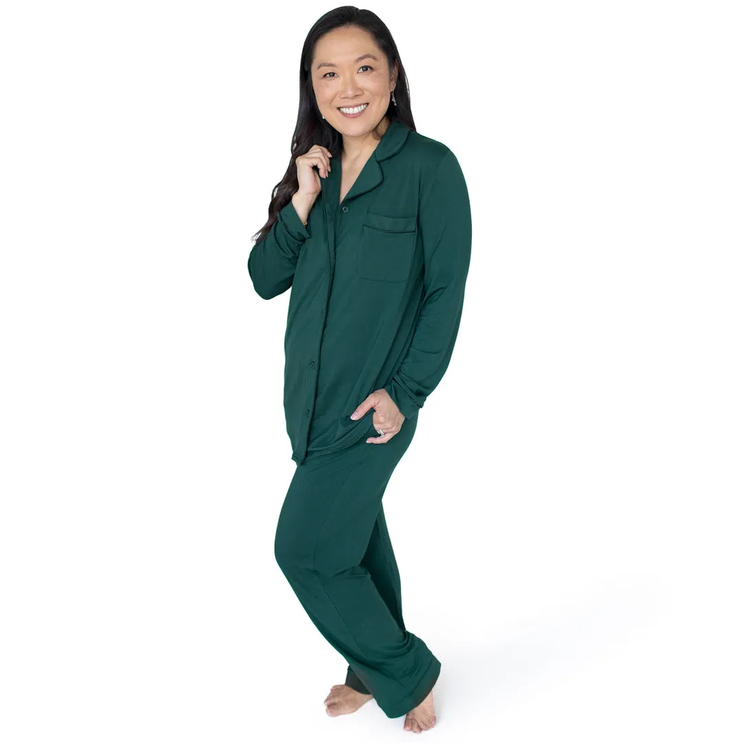 Clea Bamboo Long Sleeve Pajama Set | Evergreen