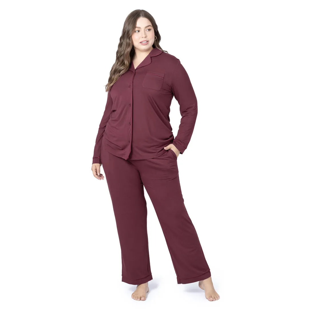 Clea Bamboo Long Sleeve Pajama Set | Fig