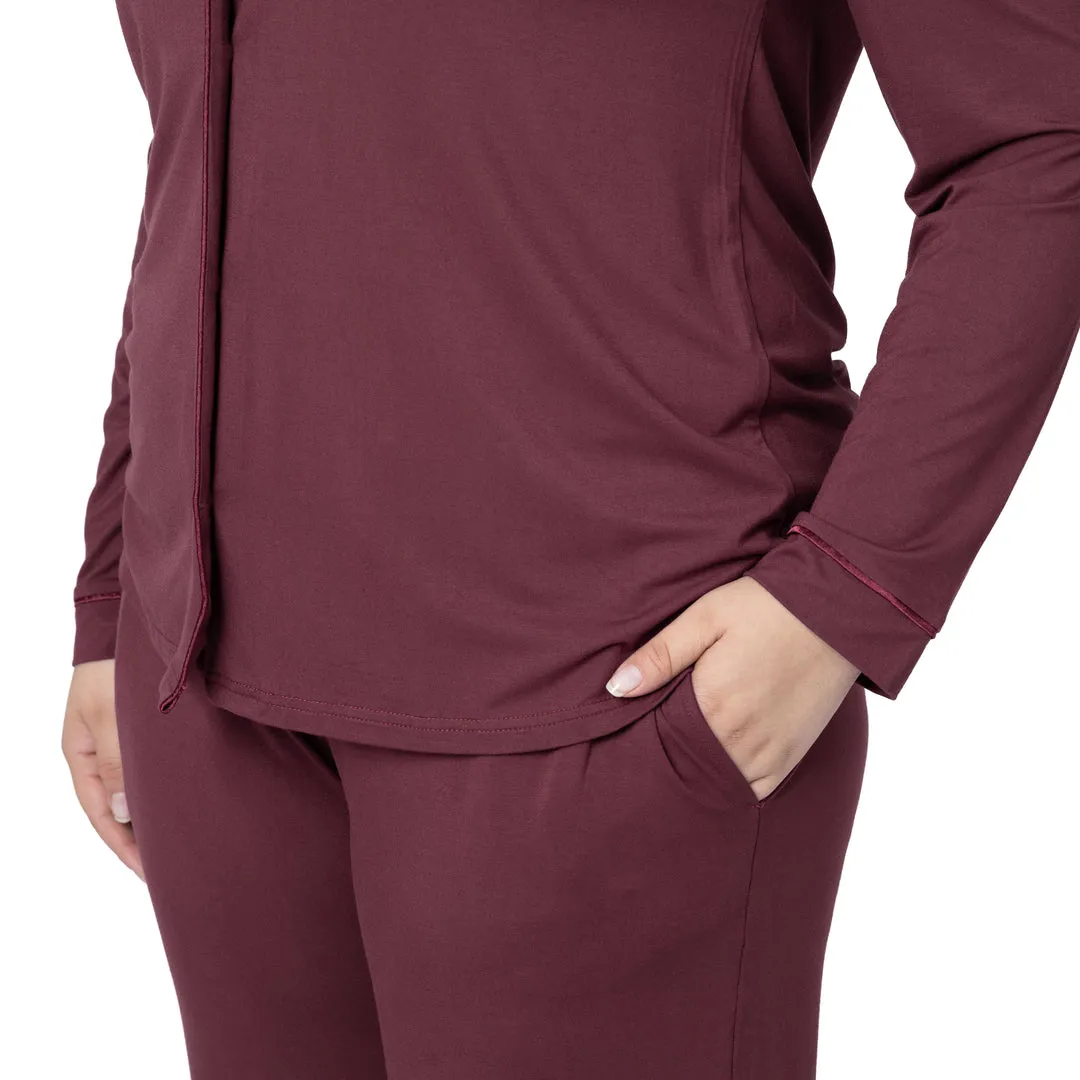 Clea Bamboo Long Sleeve Pajama Set | Fig