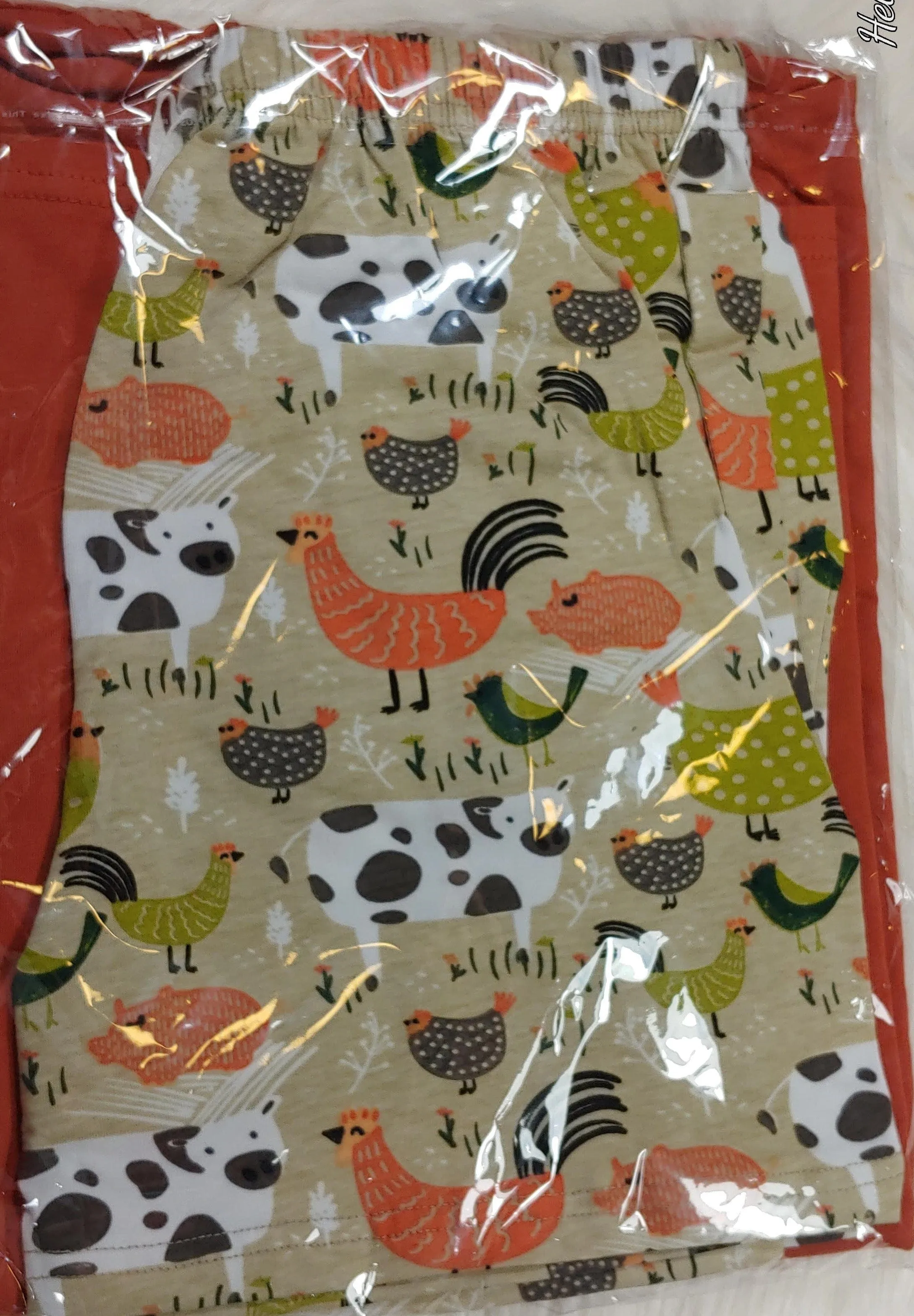 Closeout-Farm Animal Summer Pajama Set!  Pigs, Cows & Chickens on your PJs!