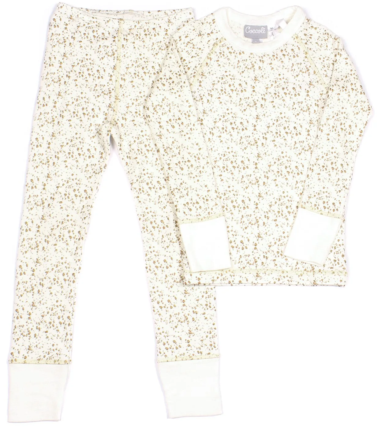 Coccoli Cream with Gold Modal L/S 2pc Pajama Set