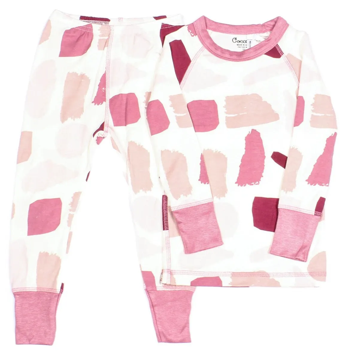 Coccoli Pink Abstract Modal L/S 2pc Pajama Set