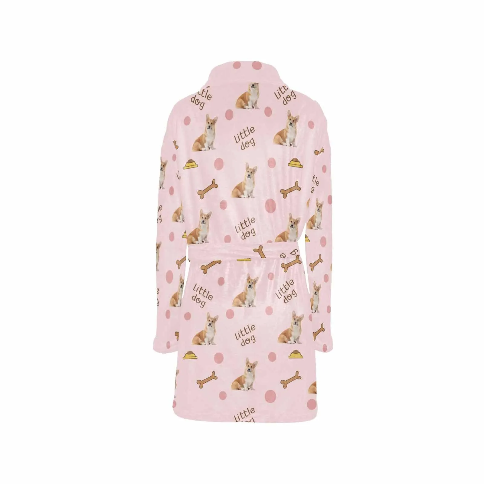 Custom Face Fleece Robe Pink Personalized All Over Print Pajama Kimono Robe for Men Women