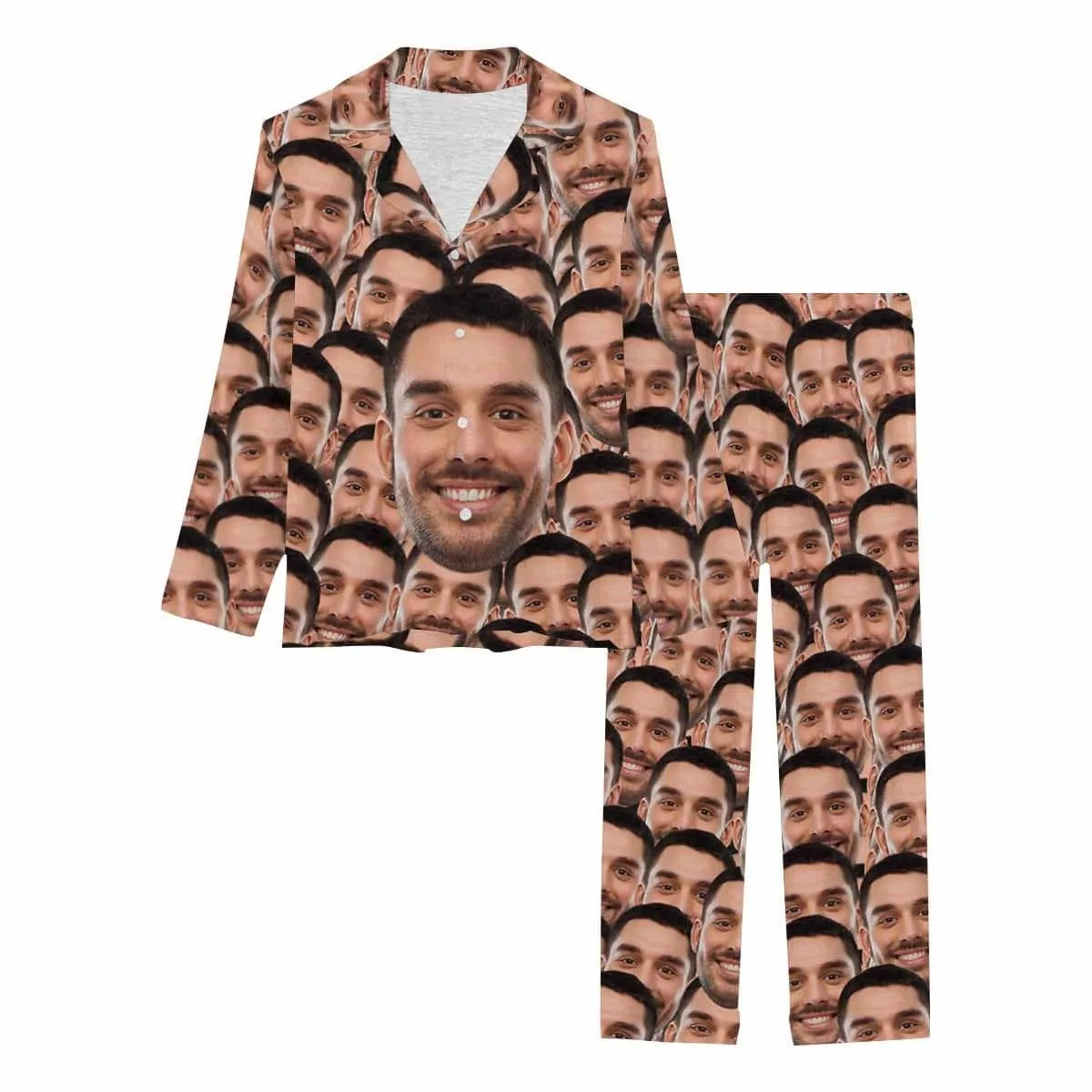 Custom Face My Valentine My Lover Cute Couple Matching Pajamas