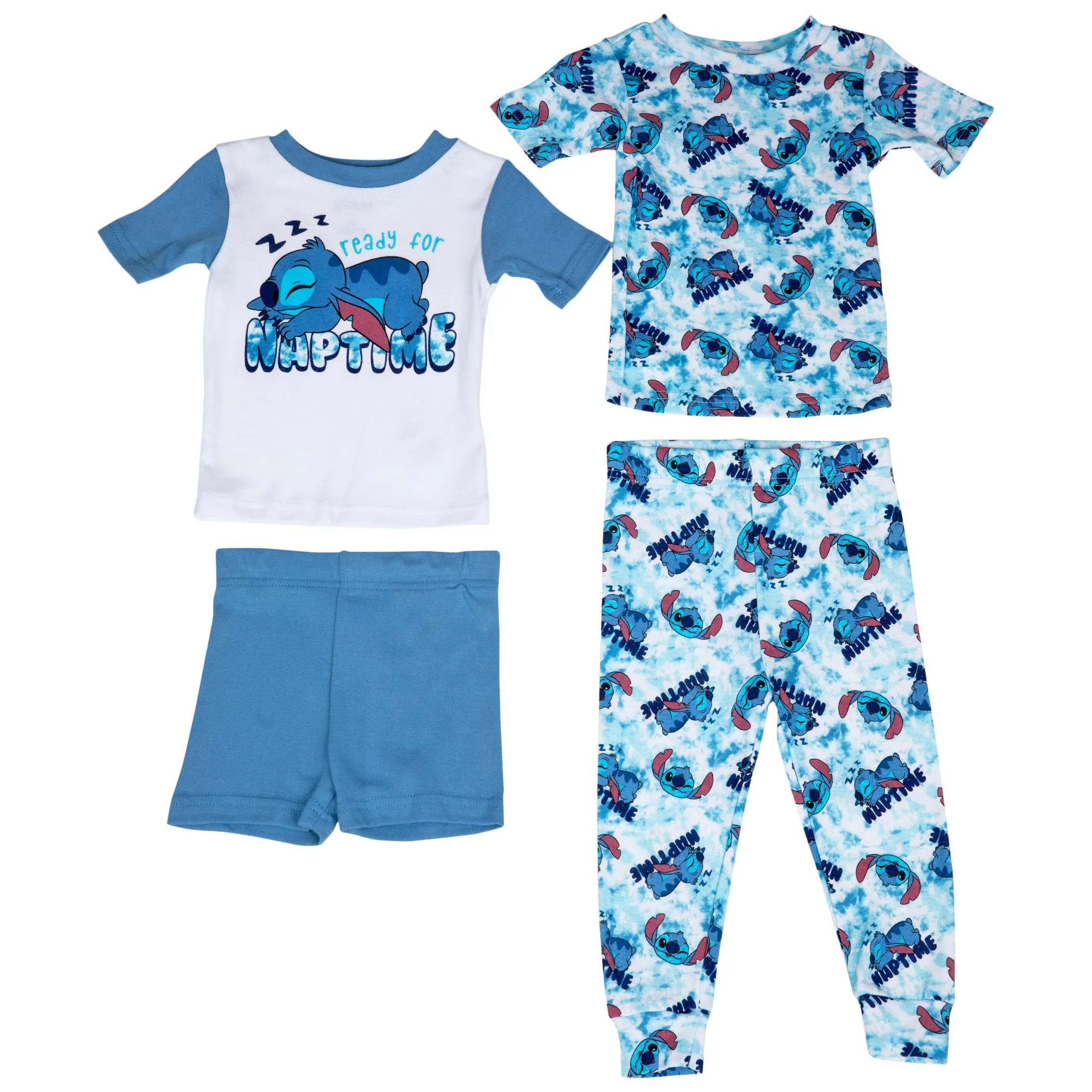 Disney Lilo & Stitch Naptime Stitch 4-Piece Toddler Pajama Set