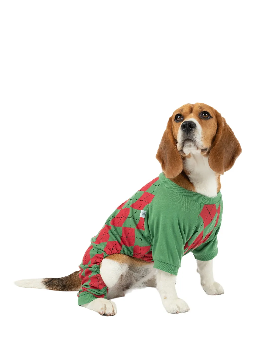 Dog's Argyle Print Pajamas