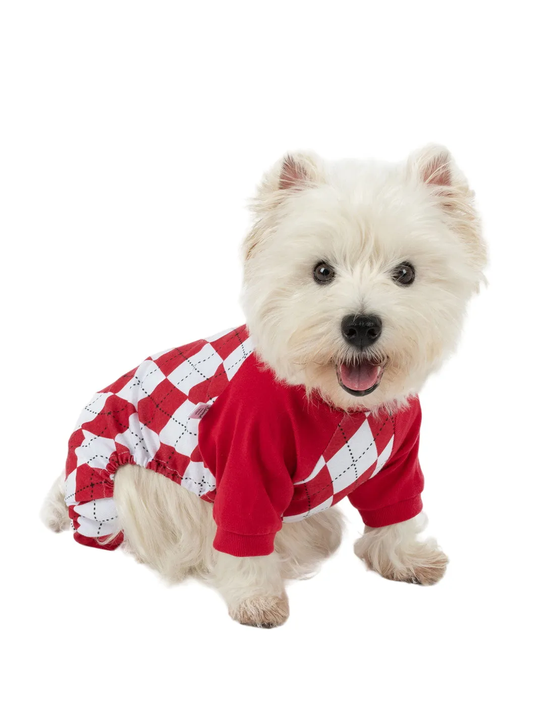 Dog's Argyle Print Pajamas