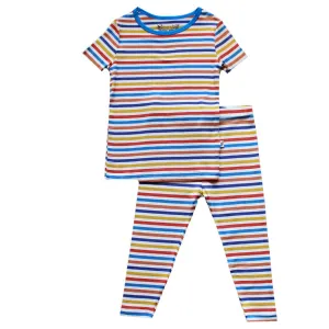 Dragons Rainbow Stripe Short Sleeve Pajama Set (2t-10y)