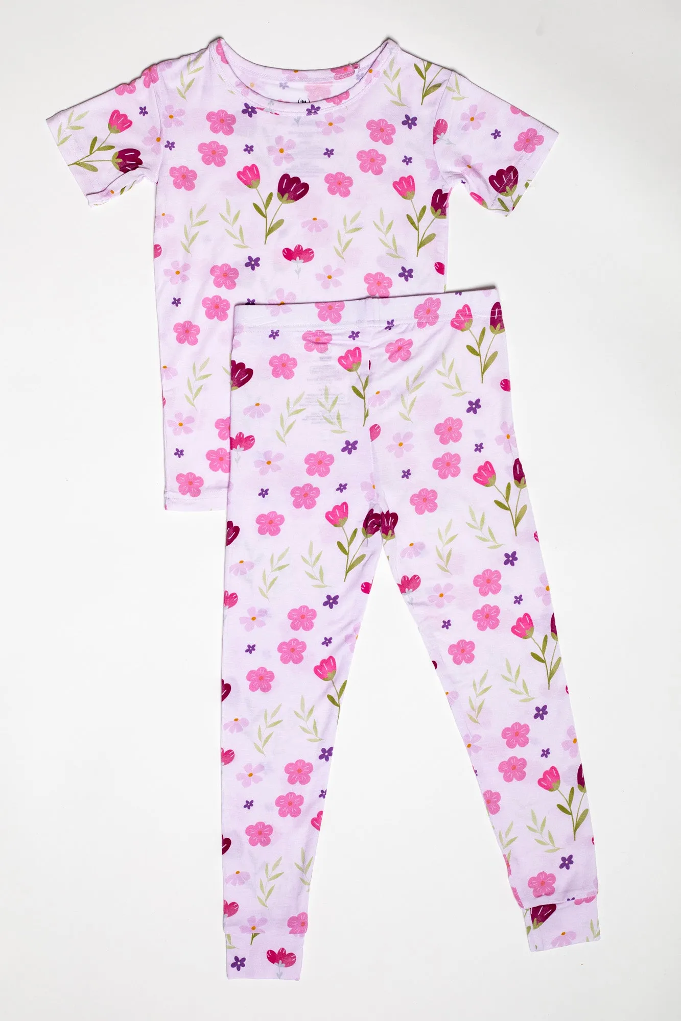 Floral Bamboo Pajamas Short Sleeve Set