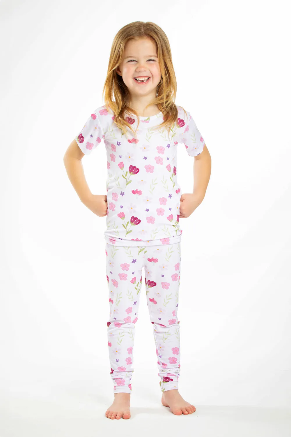 Floral Bamboo Pajamas Short Sleeve Set