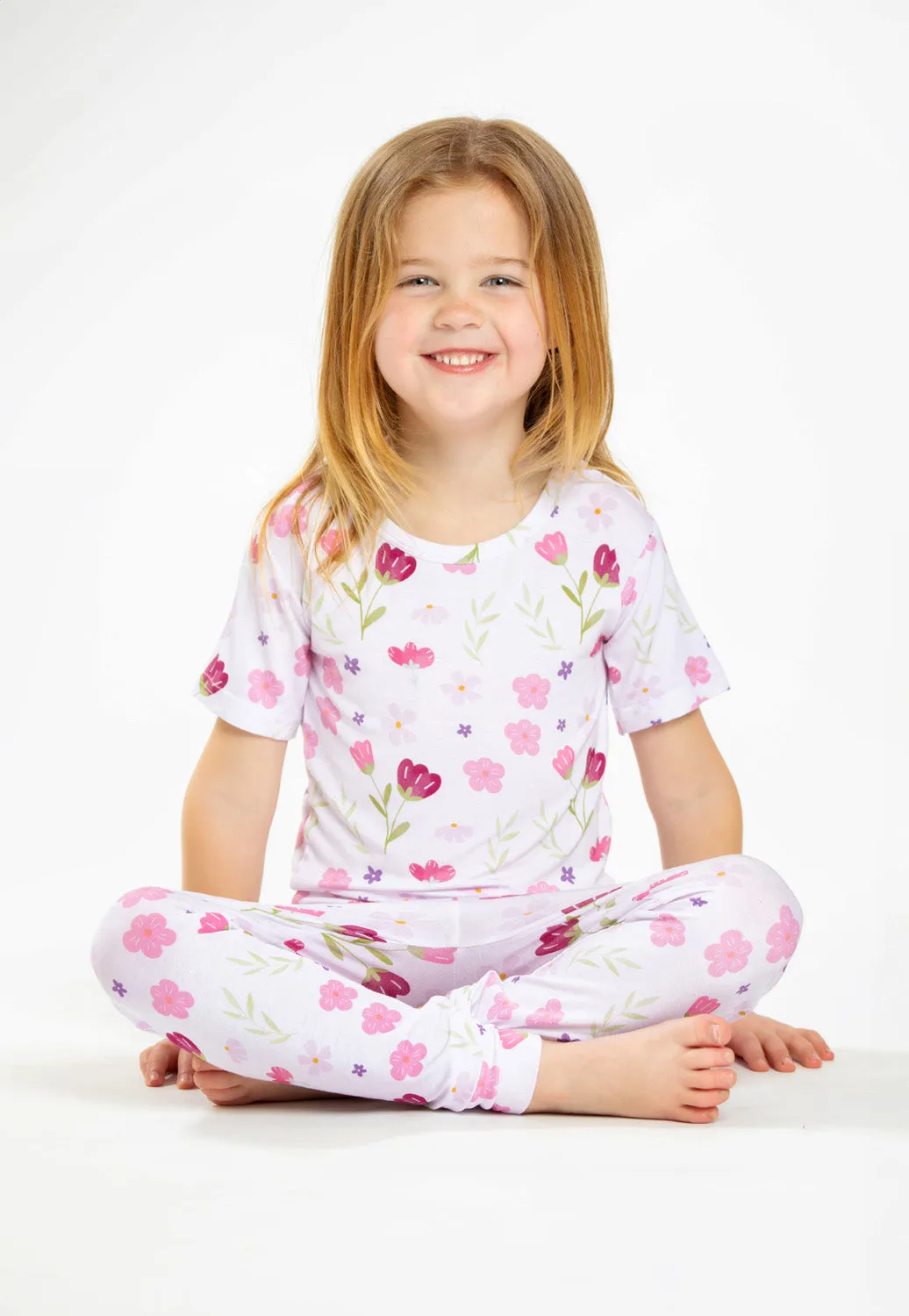 Floral Bamboo Pajamas Short Sleeve Set