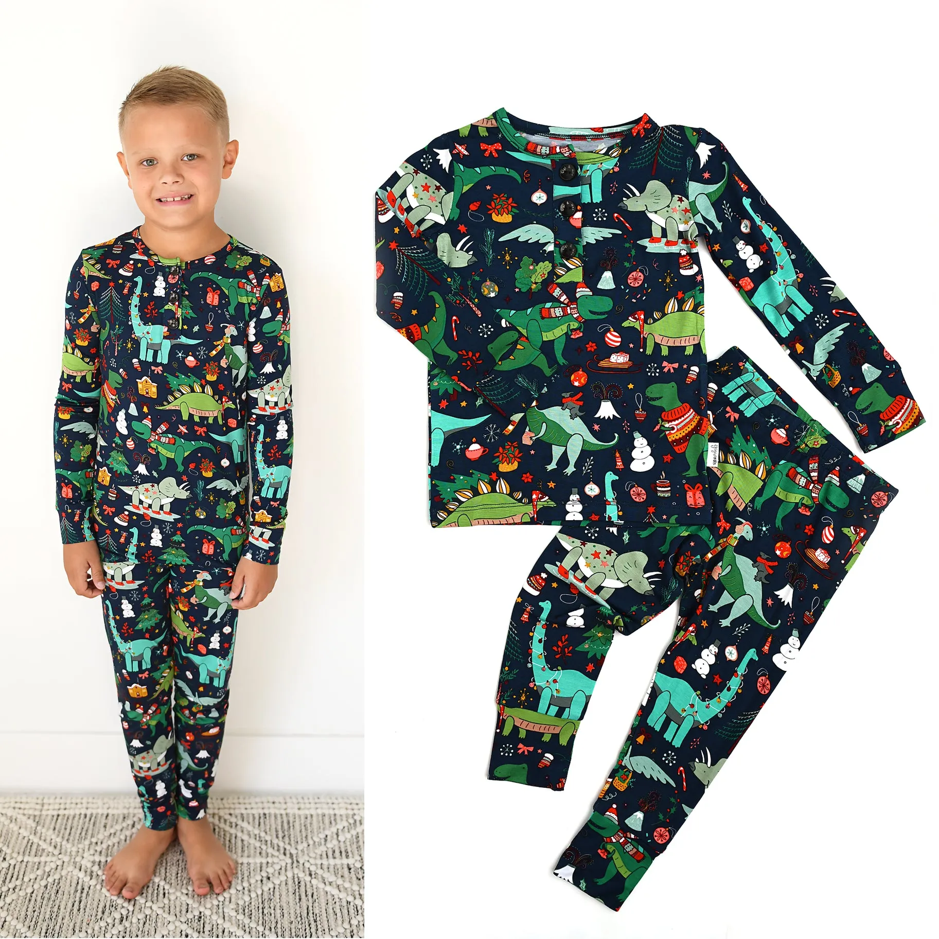 Gigi and Max Dillon Dino 2pc Pajama Set