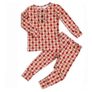 Gigi and Max Francis Ruffle 2pc Pajama Set