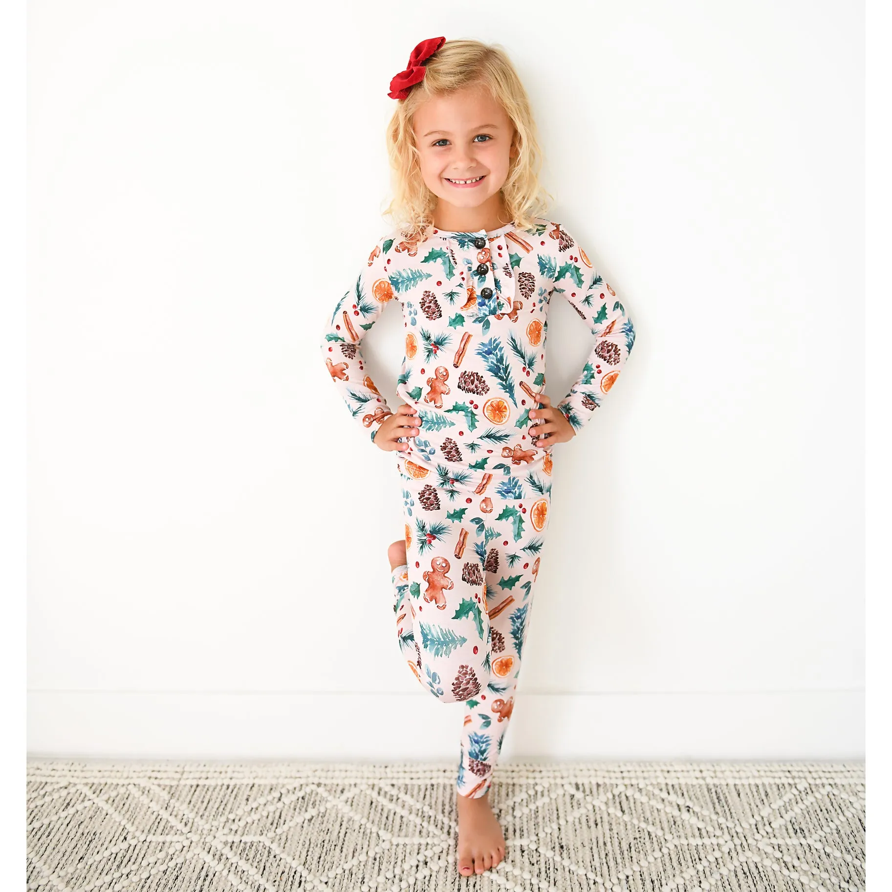 Gigi and Max Ginger Ruffle 2pc Pajama Set