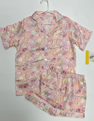 Girls Satin Easter Pajamas