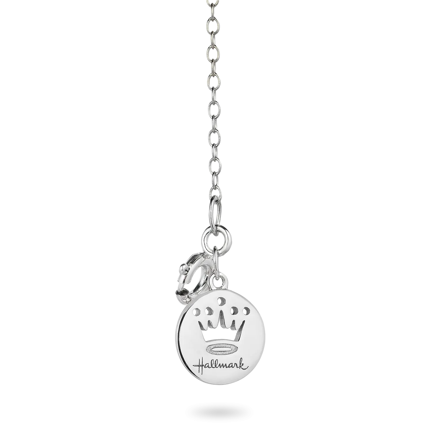 Hallmark Fine Jewelry Mother and Child Pendant in Sterling Silver with 1/10 Cttw of Diamonds