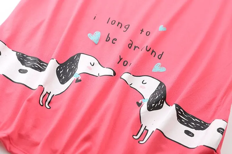 I long to be around you Dachshund Pajamas