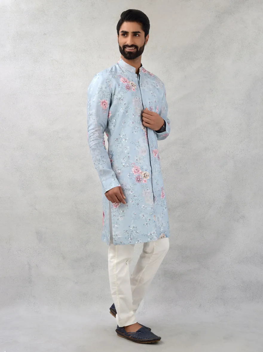 Ice Blue Kurta Pajama | TULA