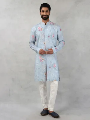 Ice Blue Kurta Pajama | TULA