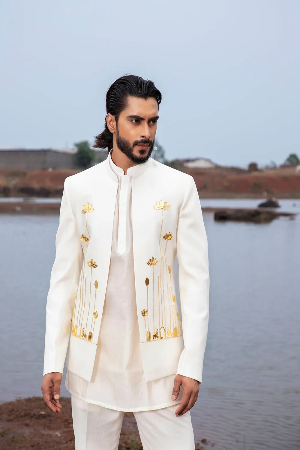 Ivory Bloom Jodhpuri Set